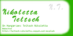 nikoletta teltsch business card